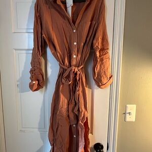 Heartloom Terracotta Long Sleeve Dress